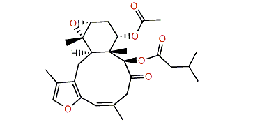 (1R,2R,5Z,10R,11S,12R,14S)-14-Acetoxy-11,12-epoxy-3-oxobriara-5,7,17-trien-2-yl 3-methylbutanoate